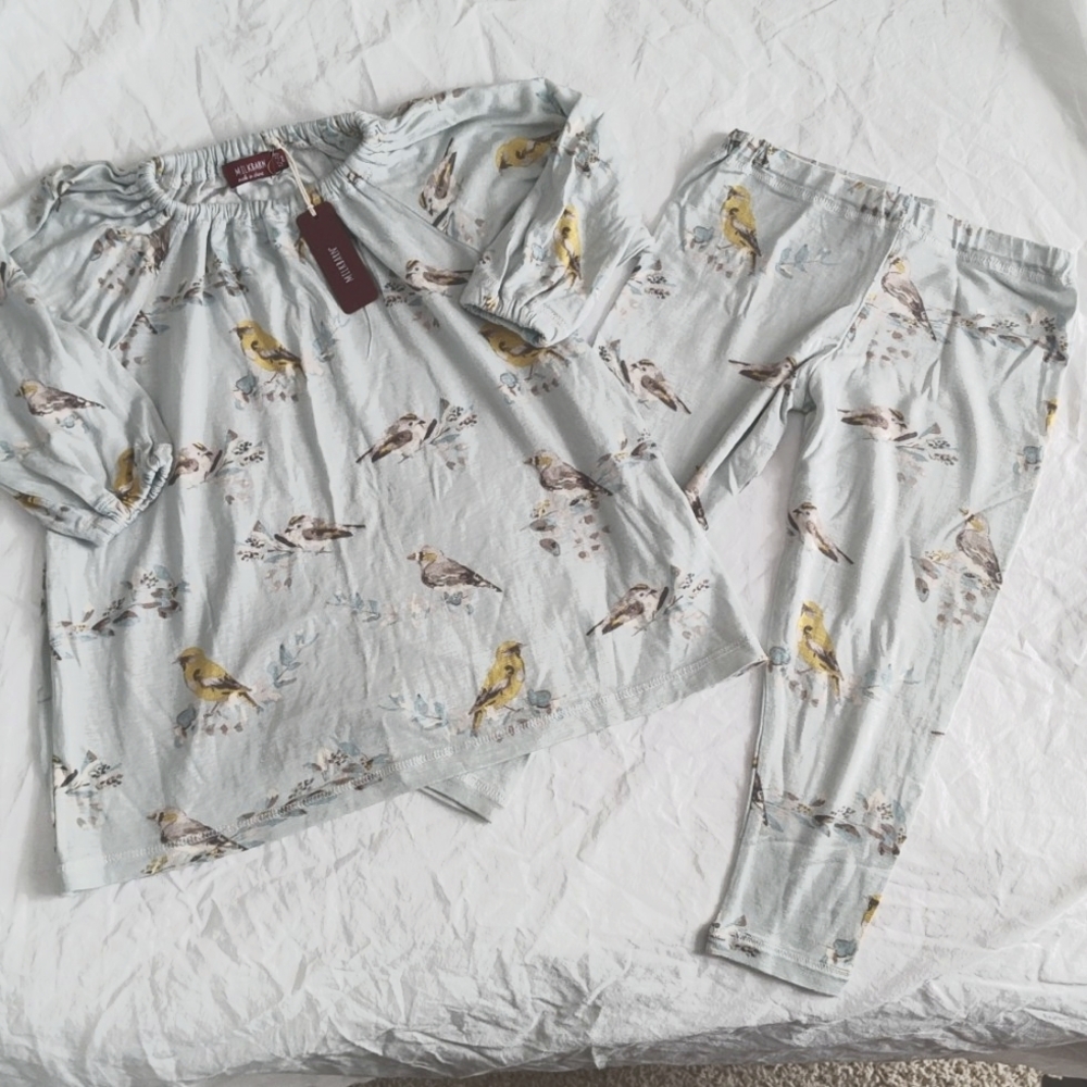 New MilkBarn Baby Girls Long Sleeves Peasant Dress & Legging Set 12-18m